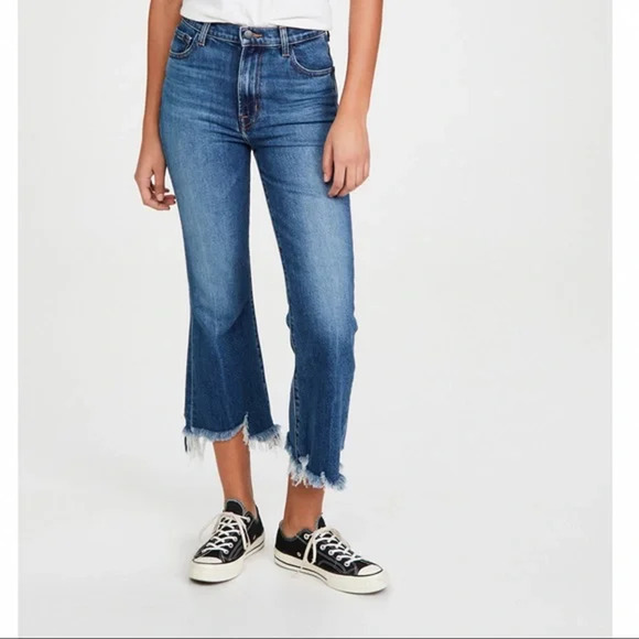 J Brand Julia High-Rise Flare Jeans in Wonderland Destruct Size 24 NWT $268 - Picture 4 of 7